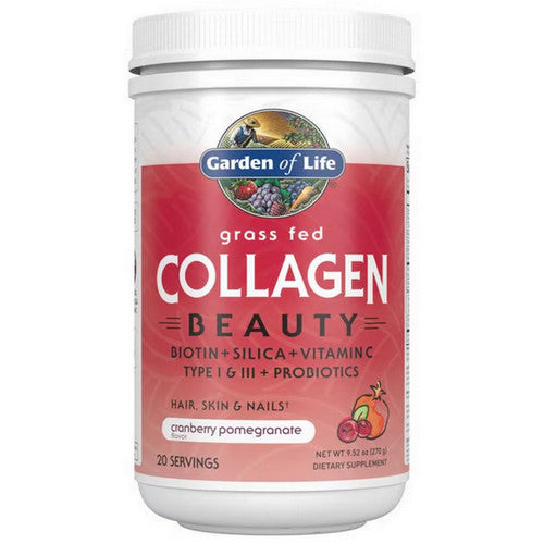 Garden of Life, Grass Fed Collagen Beauty Cranberry Pomegranate Powder, 9.52 Oz