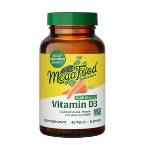 MegaFood, Vitamin D3, 25 Mcg, 60 Tabs