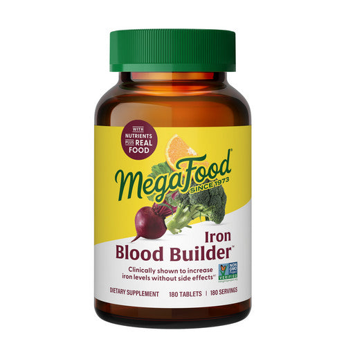 MegaFood, Blood Builder Iron Supplement, 180 Tabs
