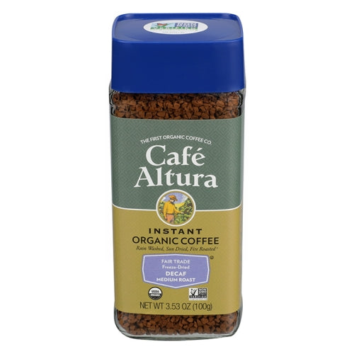 Cafe Altura, Instant Organic Coffee Decaf Freeze Dried, 3.5 Oz
