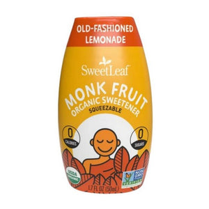 Sweetleaf Stevia, Organic Monk Fruit Sweetener Squeezable Old Fashioned Lemonade, 1.7 Oz