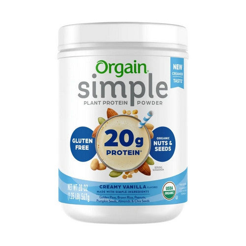 Orgain, Organic Simple Plant Protein, Vanilla 1.25 lbs