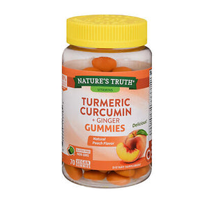 Nature's Truth, Turmeric Curcumin + Ginger Gummies Natural Peach, 70 Count