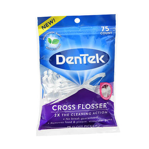 Dentek, Cross Flossers Plaque Control Mouthwash Blast, 75 Count