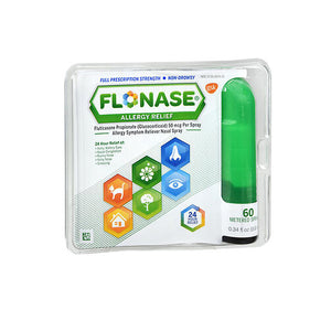 Flonase, 24 Hour Allergy Relief Fluticasone Propionate Nasal Spray, 50 Mcg, 72 Count