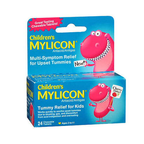 Mylicon, Children'S Antacid/Antigas Chewable Tablets Cherry, 24 Chewable Tabs