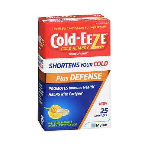 Cold-Eeze, Cold Remedy Plus Defense Lozenges Manuka Honey Lemon, 25 Count