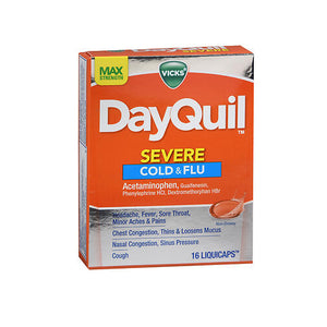 Vicks, Dayquil Severe Cold And Flu Liquicaps, 16 Count