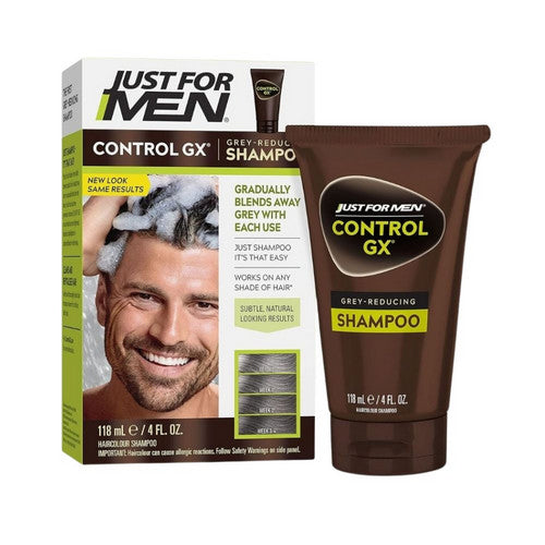 Just For Men, Control Gx Gradual Grey-Reducing Shampoo For Dark Shades, 4 Oz