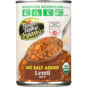Health Valley, Soup Lentil Ns Org, Case of 12 X 15 Oz