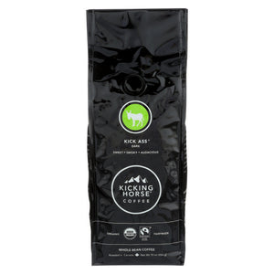 Kicking Horse, Coffee  Organic  Whole Bean  Kick Ass  Dark Roast, 10 Oz(Case Of 6)