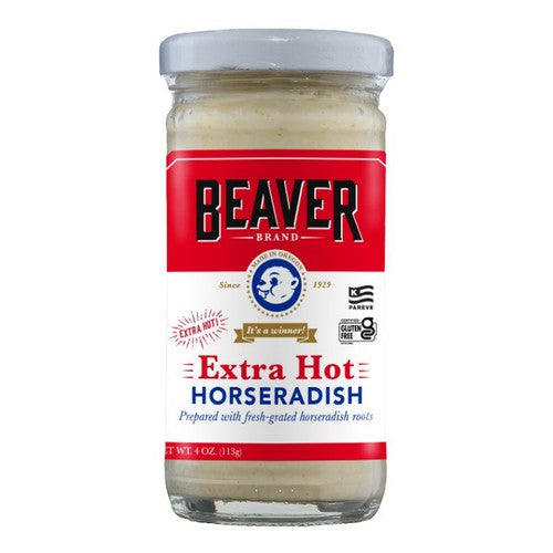 Beaver, Extra Hot Horseradish, 4 Oz(Case Of 12)