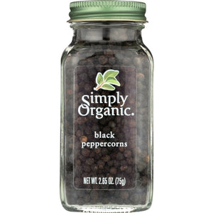 Simply Organic, Organic Whole Black Peppercorns, 2.65 Oz