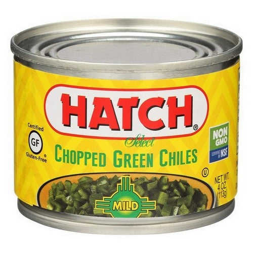 Hatch Chili, Green Chilis Chopped Fire Roasted, 4 Oz(Case Of 24)