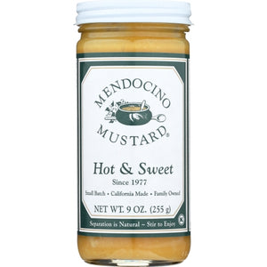 Mendocino Mustard, Mustard Hot And Sweet, Case of 6 X 9 Oz
