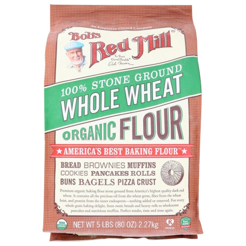 Bobs Red Mill, Flour Whl Wht Org, Case of 8 X 5 lb