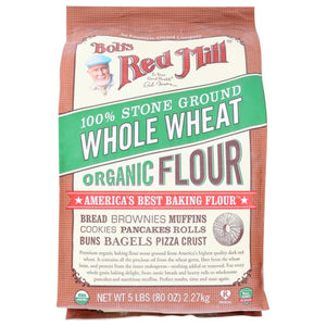 Bobs Red Mill, Flour Whl Wht Org, Case of 8 X 5 lb