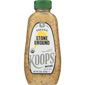 Koops, Mustard Stone Grnd Org, 12 Oz(Case of 12)