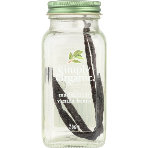 Simply Organic, Organic Madagascar Vanilla Beans, 2 Count(Case Of 6)