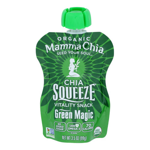Mamma Chia, Squeeze Green Magic, 3.5 Oz