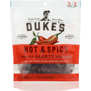 Dukes, Sausage Smkd Shrty Hot S, 5 Oz(Case Of 8)