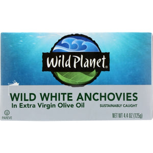 Wild Planet, Foods Wild White Anchovies In Extra Virgin Olive, 4.4 Oz