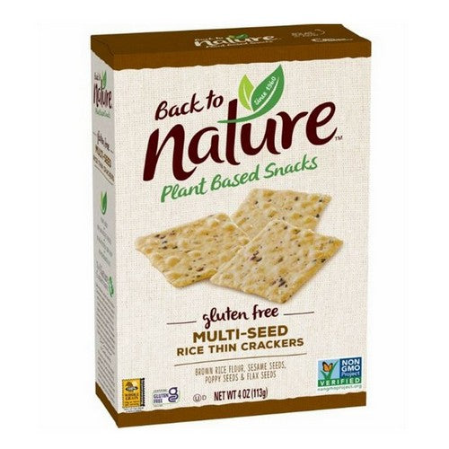 Back to Nature, Multi Seed Gluten Free Thin Rice Crackers, 4 Oz(Case Of 12)