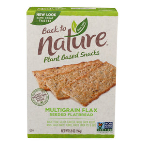 Back to Nature, Multigrain Flax Seeded Flatbread Crackers, 5.5 Oz(Case Of 6)
