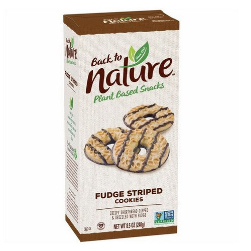 Back to Nature, Fudge Striped Cookies, 8.5 Oz(Case Of 6)