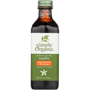 Simply Organic, Organic Non-Alcoholic Vanilla Flavoring, 4 Oz(Case Of 6)