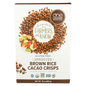 One Degree, Sprouted Brown Rice Cacao Crisps, 10 Oz(Case Of 6)