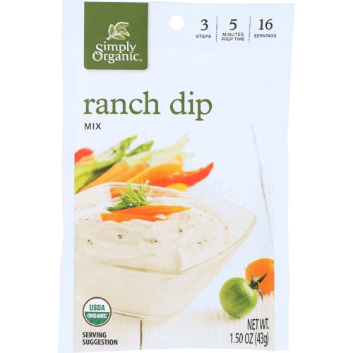 Simply Organic, Organic Ranch Dip Mix, 1.5 Oz(Case Of 12)