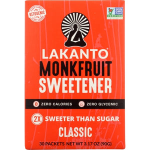 Lakanto, Monkfruit Sweetener Classic, 3.17 Oz(Case Of 8)