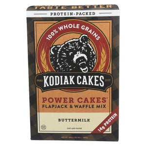 Kodiak Cakes, Power Cakes Whole Grain Flapjack And Waffle Mix Buttermilk, 20 Oz(Case Of 6)