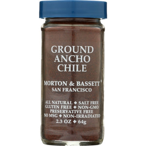 Morton & Bassett, Chili Ancho Powder Grnd, 2.3 Oz(Case Of 3)