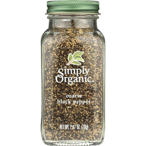 Simply Organic, Organic Black Pepper Coarse Grind, 2.47 Oz(Case Of 6)