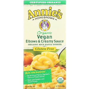Annie's Homegrown, Organic Vegan Elbows And Creamy Pasta Sauce, 6 Oz(Case Of 12)