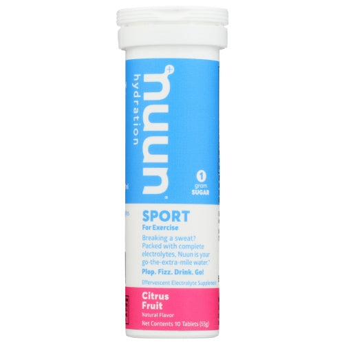 Nuun, Sport Hydration Single Tube Citrus Fruit, 10 Tabs