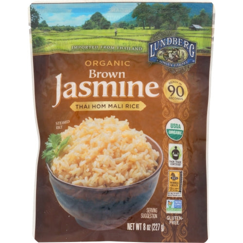Lundberg, Organic Thai Hom Mali Brown Jasmine, 8 Oz(Case Of 6)