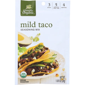 Simply Organic, Organic Mild Taco Seasoning Mix, 1 Oz(Case Of 12)