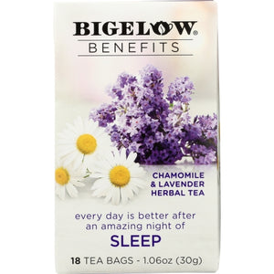Bigelow, Sleep Chamomile And Lavender Herbal Tea, 1.06 Oz(Case Of 6)