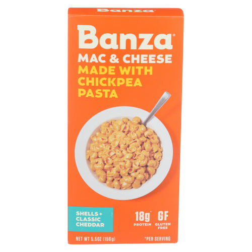Banza, Chickpea Pasta Mac And Cheese Shells And Classic Cheddar, 5.5 Oz(Case Of 6)