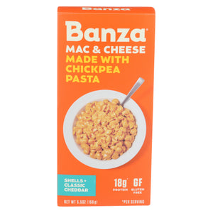 Banza, Chickpea Pasta Mac And Cheese Shells And Classic Cheddar, 5.5 Oz(Case Of 6)
