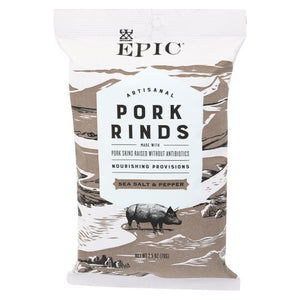 Epic Dental, Pork Rinds Sea Salt & Pepper, 2.5 Oz(Case Of 12)
