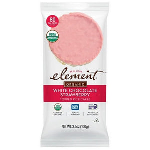 Element Snacks, Rice Cake Strwb N Crm Org, 3.5 Oz(Case Of 6)