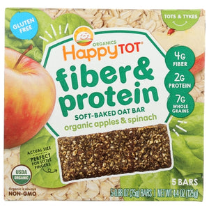 Happy Tot, Bar Oat Apple Spinach Org, 4.4 Oz(Case Of 6)