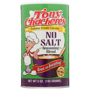 Tony Chachere's, No Salt Creole Seasoning, 5 Oz