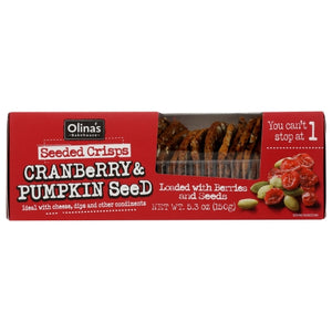Olinas Bakehouse, Crisps Seed Crnbrry Pmpkn, 5.3 Oz(Case Of 12)