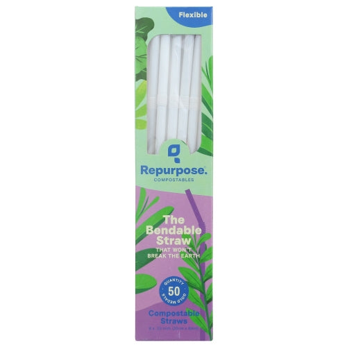 Repurpose, Straws Compostble 50Ct Bx, 50 Count