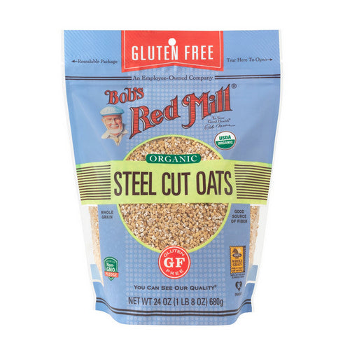 Bobs Red Mill, Organic Steel Cut Oats Gluten Free, 24 Oz(Case Of 4)